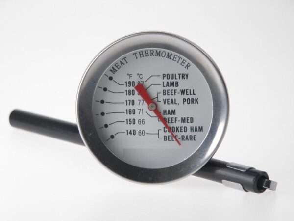 Dial Meat Thermometer Co. Logo, Website on Dial Face